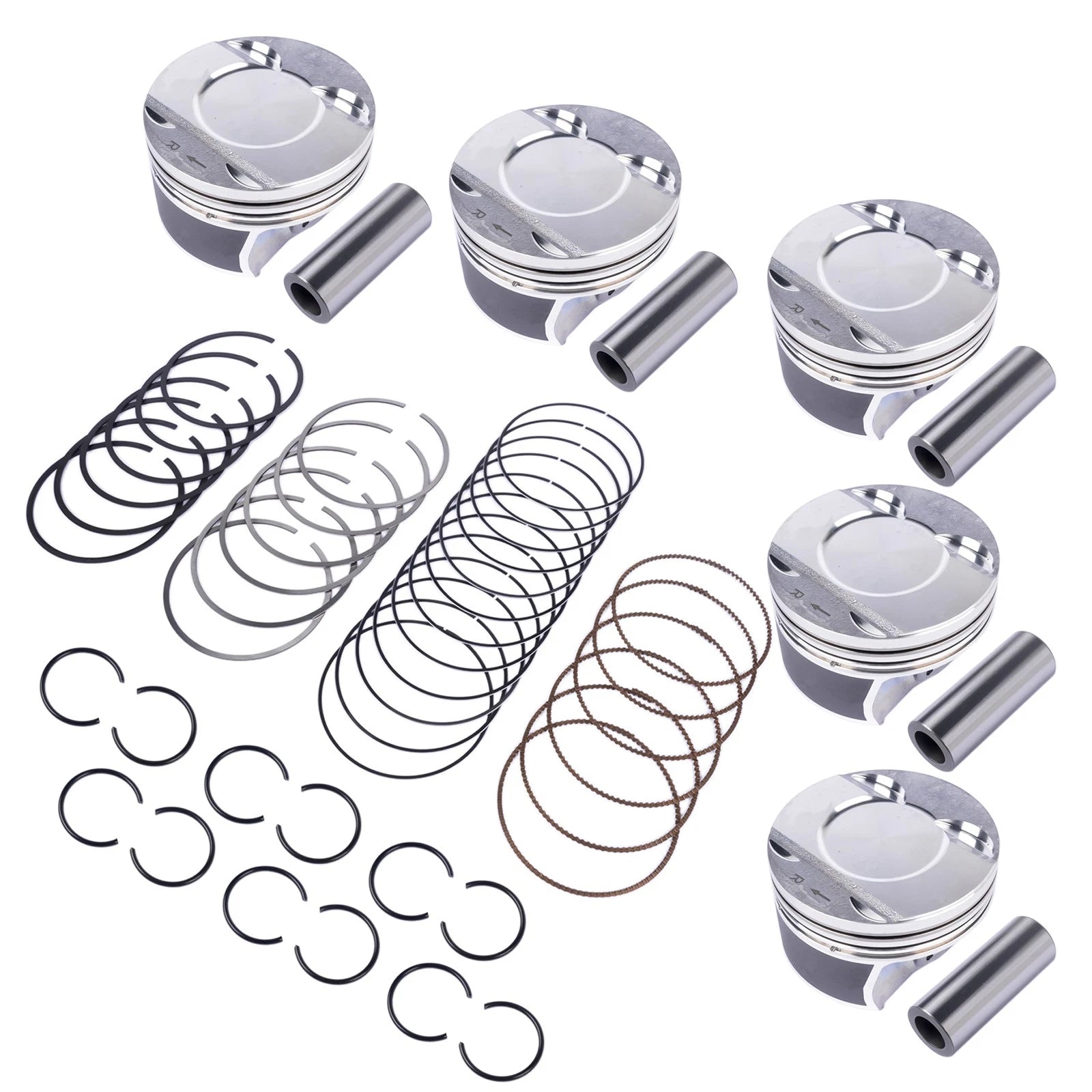 6X Pistons & Rings Set STD for Audi A6 A7 Q8 S4 VW Porsche 3.0 EA839 (2019–2023)