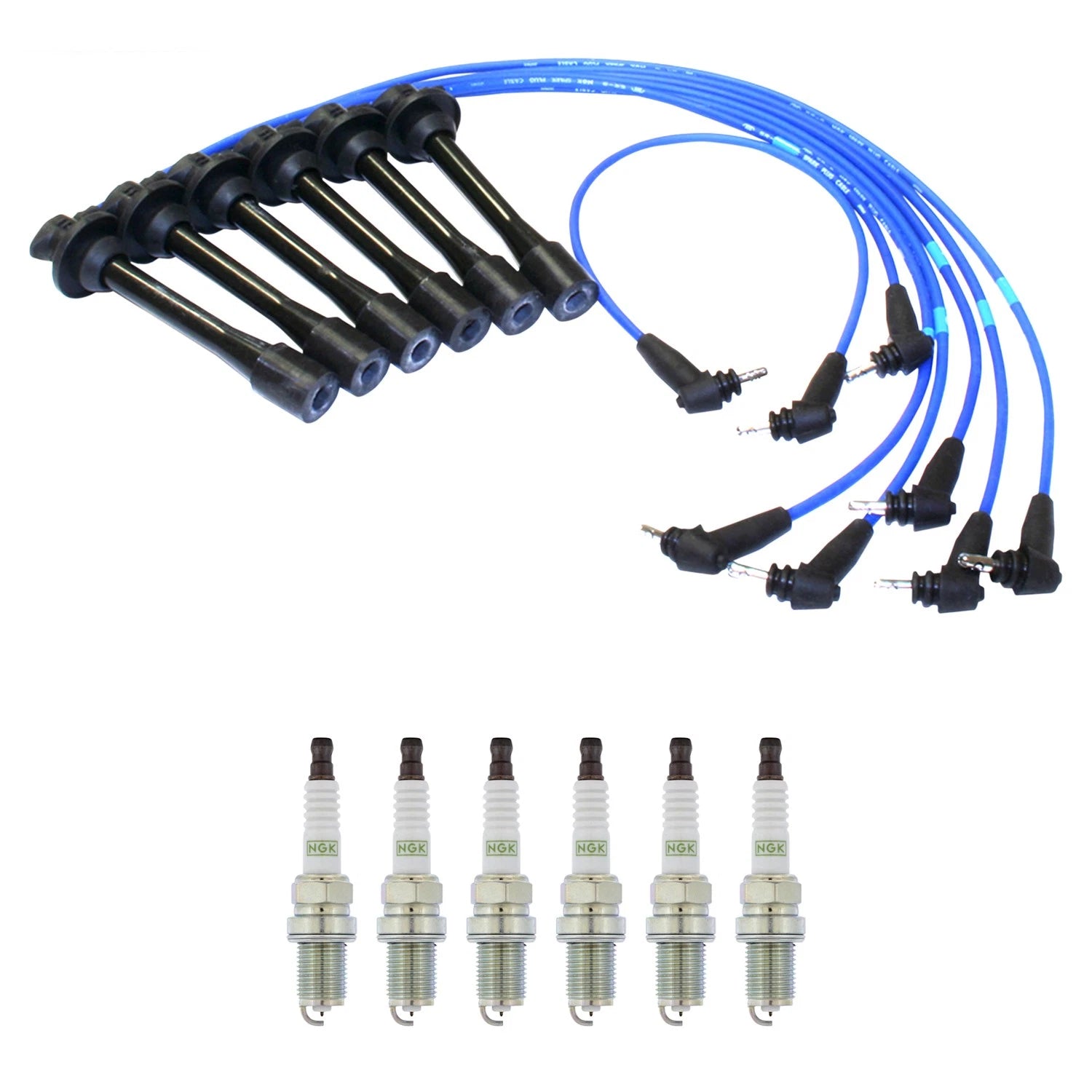 NGK 5mm Wire Set 6 Platinum Spark Plugs for Toyota Camry Lexus ES300 (1997–2001)