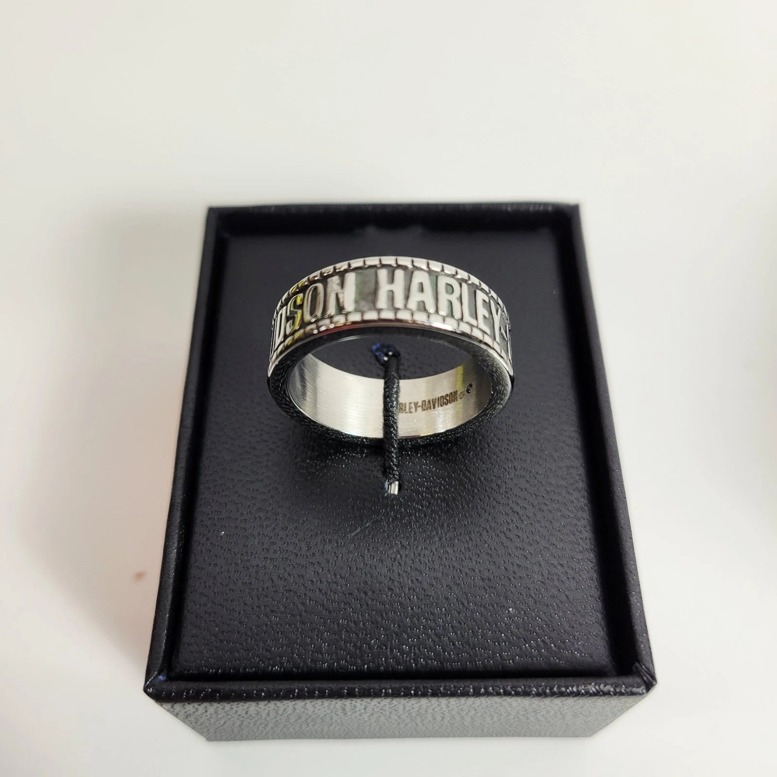 Engraved H-D Logo Ring for Harley-Davidson (Men's, Stainless Steel)