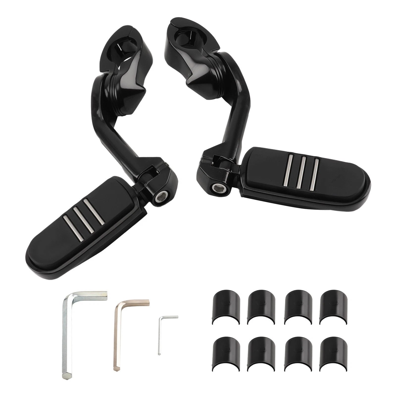 Adjustable Foot Pegs Mounts for Honda BMW Norton Triumph (1-1/4 Inch)