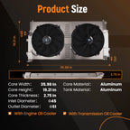 4 Row Aluminum Radiator Shroud Fan for Dodge Ram 2500/3500 (1994–2002)