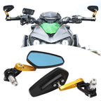 CNC Bar End Rear View Mirrors for Yamaha Kawasaki Ducati (7/8" 22mm)