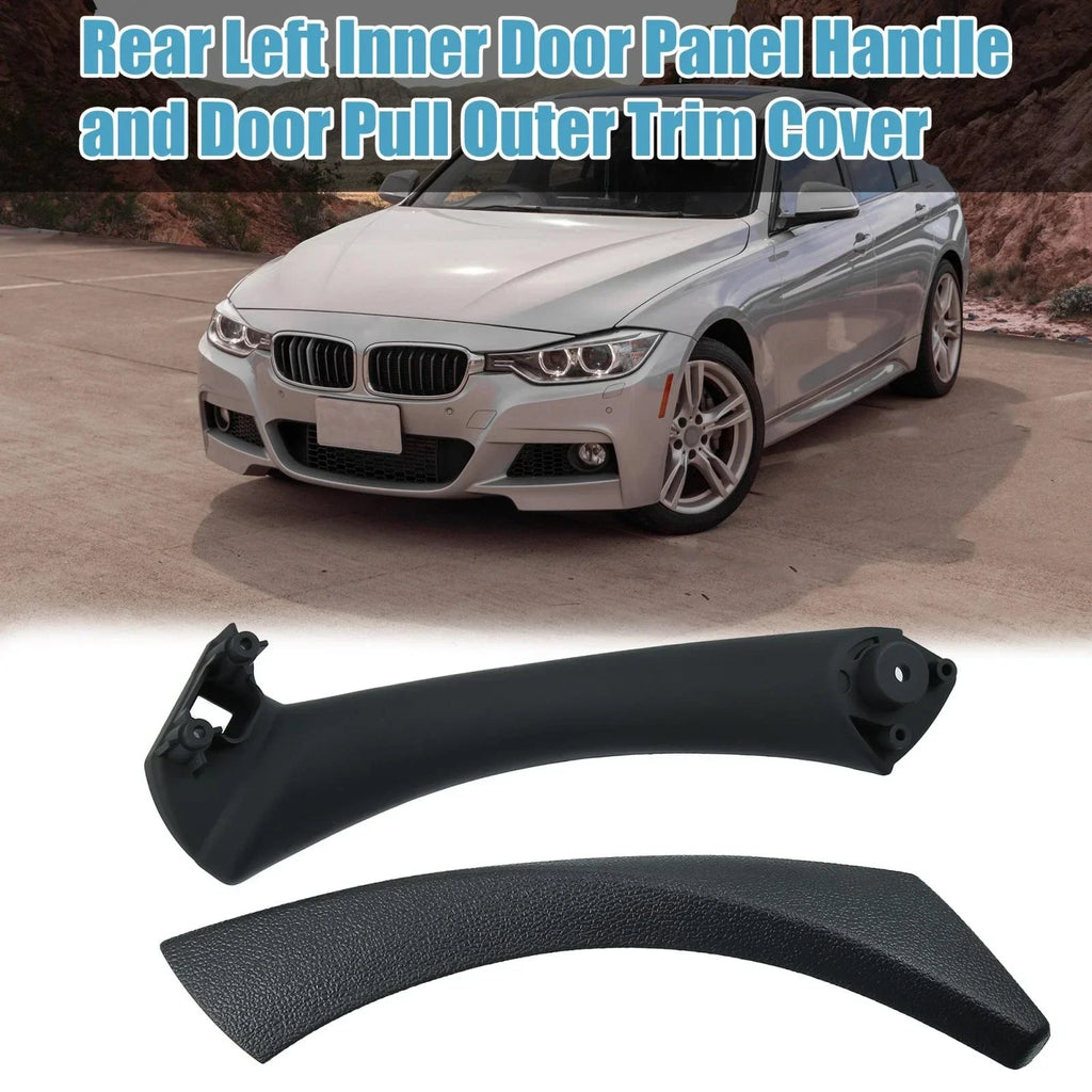 Rear Left Inner Door Panel Handle Outer Cover Black for BMW E90 (2005-2013)