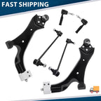 6pc Front Lower Control Arms Tie Rod Ends Kit for Equinox Terrain (2010–2017)