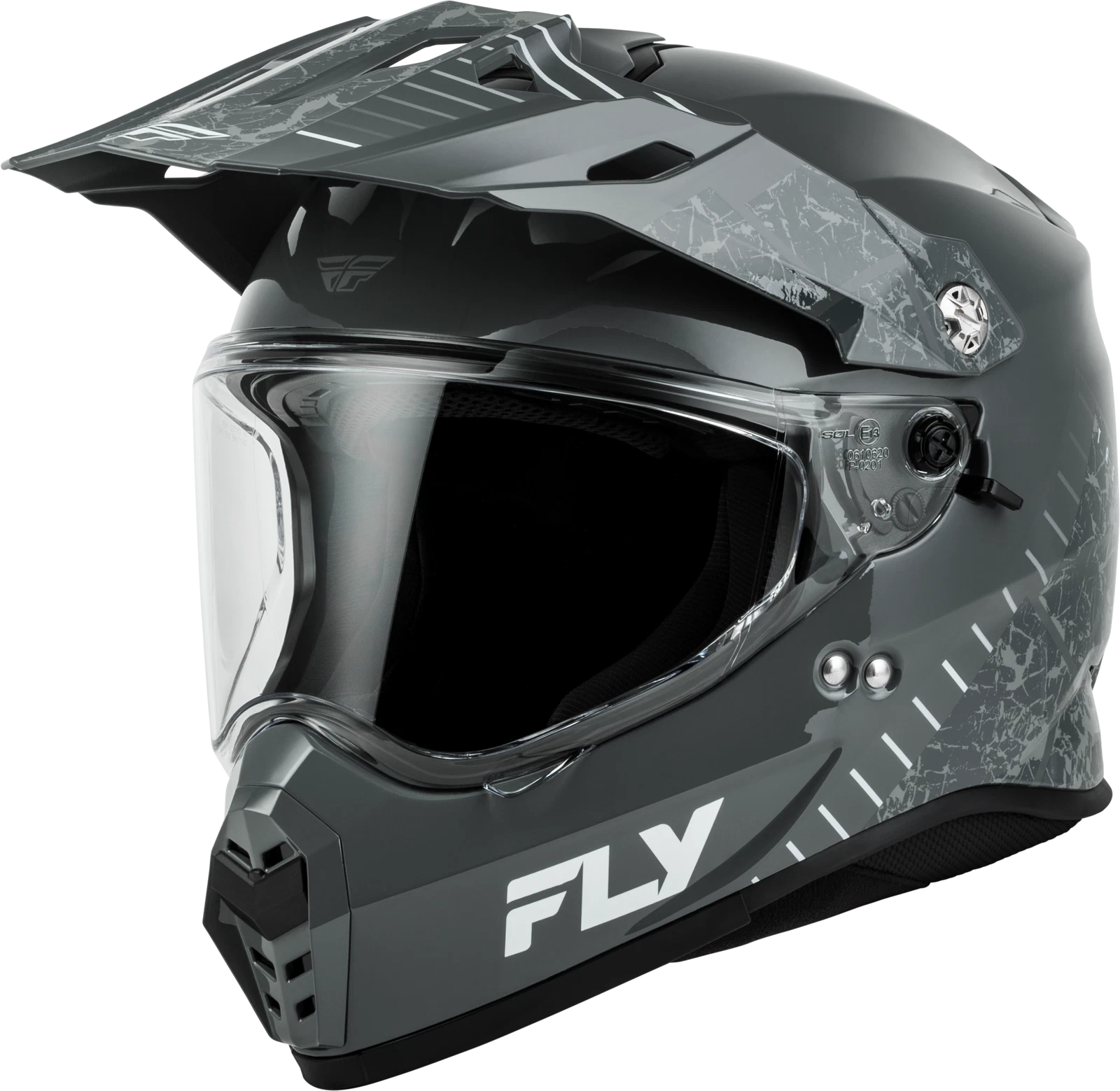 Fly Racing Trekker Helmet Large Grey for Street & Full-Face (2015–2023)