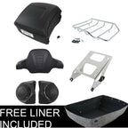 Matt Black Trunk Rack Speakers Pad for Harley Touring (2014–2025)