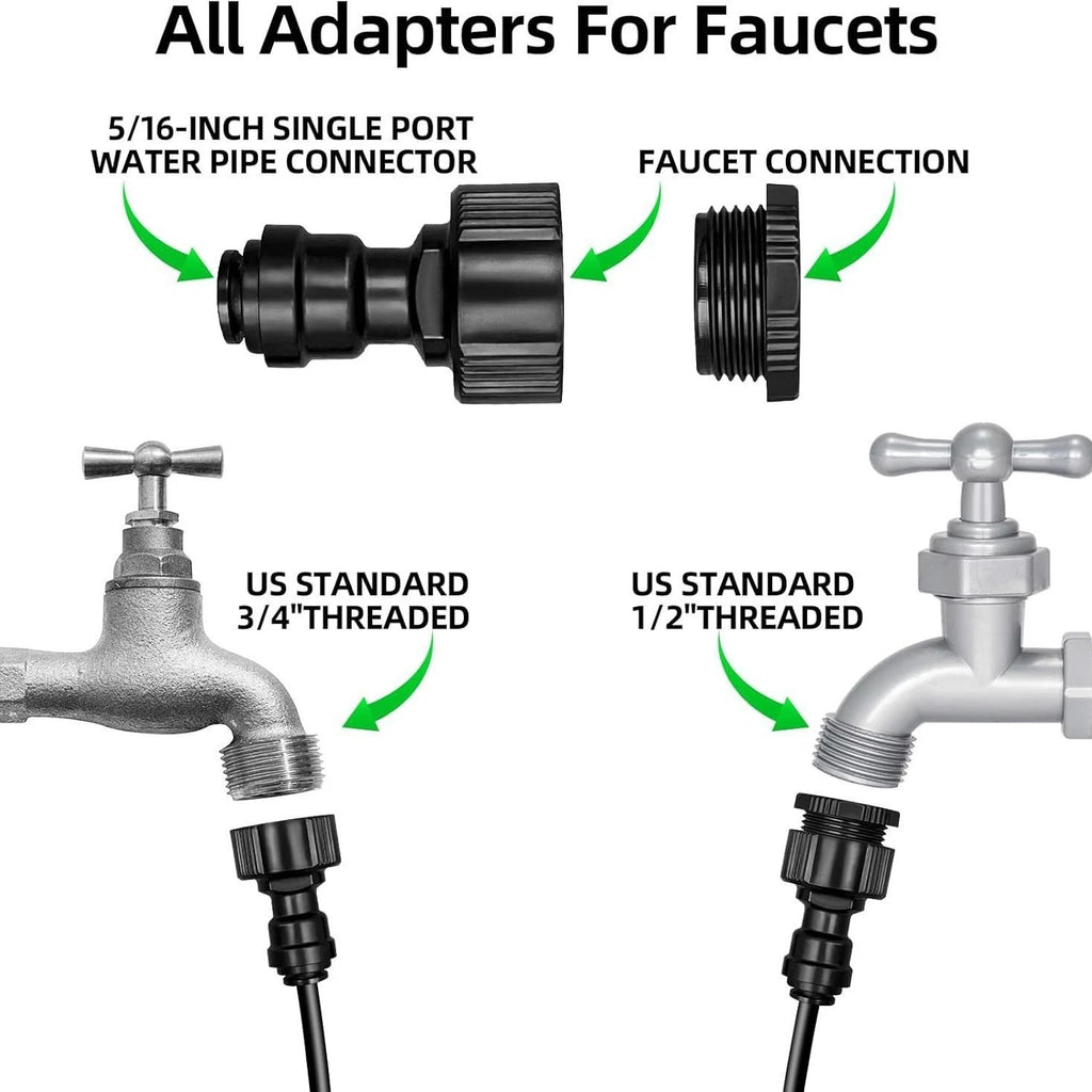 8mm Black Fittings for Drip Lines and Spray Systems (Small Scale Gardening)