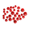 30X SET Hex Socket Bolt Screw Nut Head Cover Cap for Motorcycle Moped Scooter