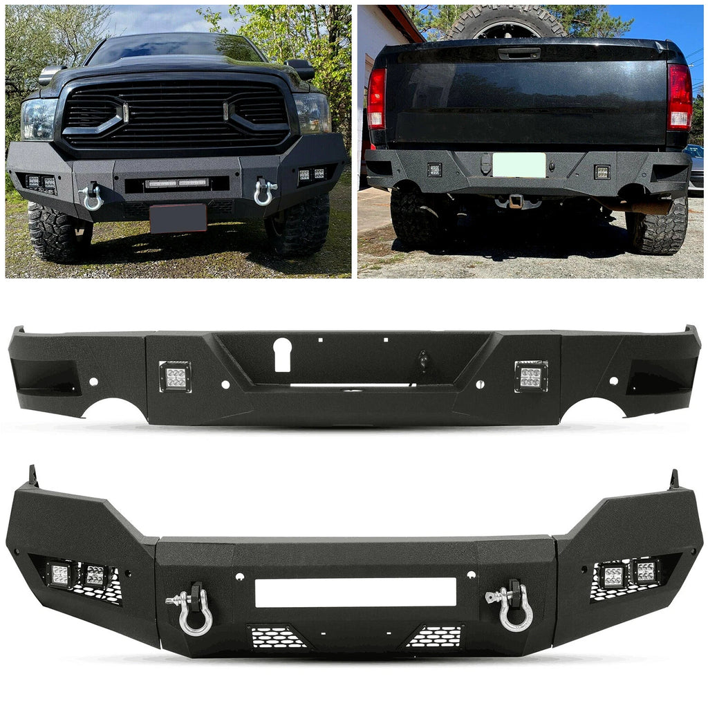 Front/Rear Bumper with LED Lights for Dodge Ram 1500 (2013–2022)
