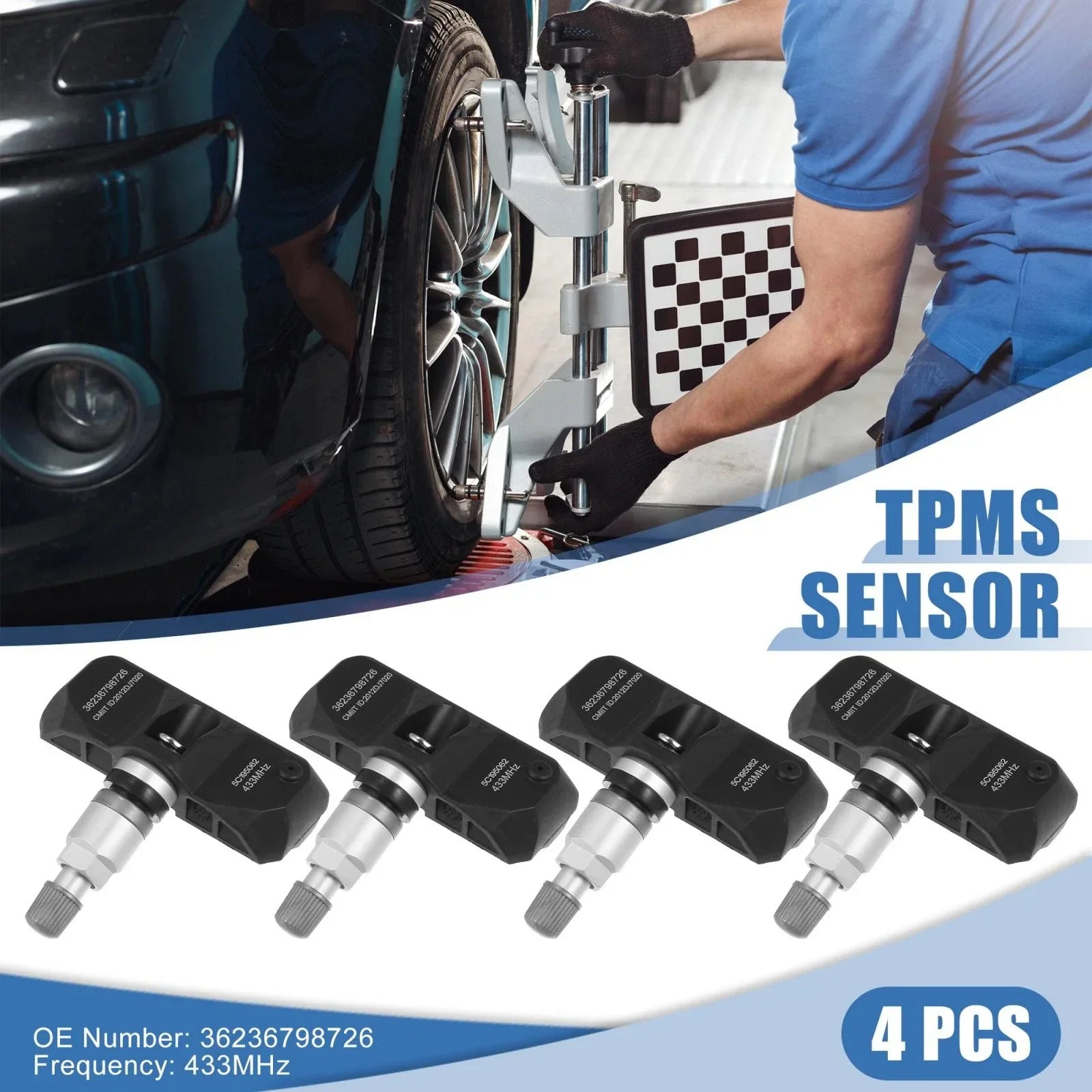 4 x Tire Pressure Sensor TPMS Sensor for BMW 328i 528i 535i