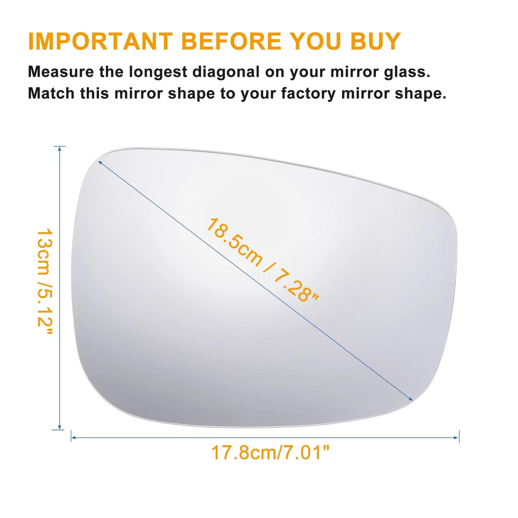 Pair Heated Mirror Glass with Backing Plate for Mazda CX-3 (2016–2020)