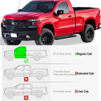 Set of 2 Black Nerf Bars for Silverado Sierra Regular Cab (2019-2026)