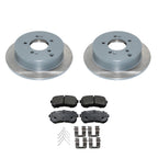 Set of 2 Rear Rotors & Akebono ProACT Ceramic Brake Pads for Tucson (2010–2015)