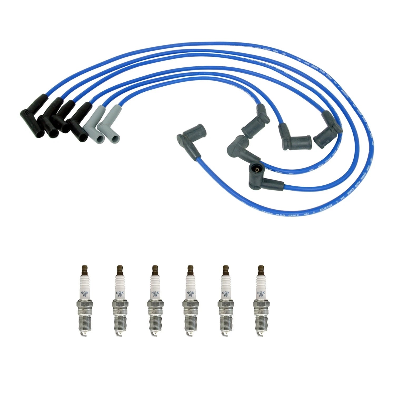 NGK Wire Set & 6 Laser Platinum Spark Plugs for Ford Ranger Mazda B3000 (1998–2006)