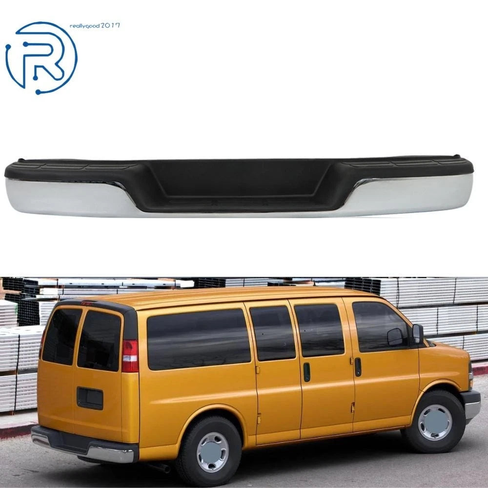 Chrome Rear Step Bumper for Chevy Express 2500 3500 (1996–2021)