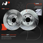 Front Side Drilled Brake Rotors & Ceramic Pads for Jeep Liberty (2002-2012)