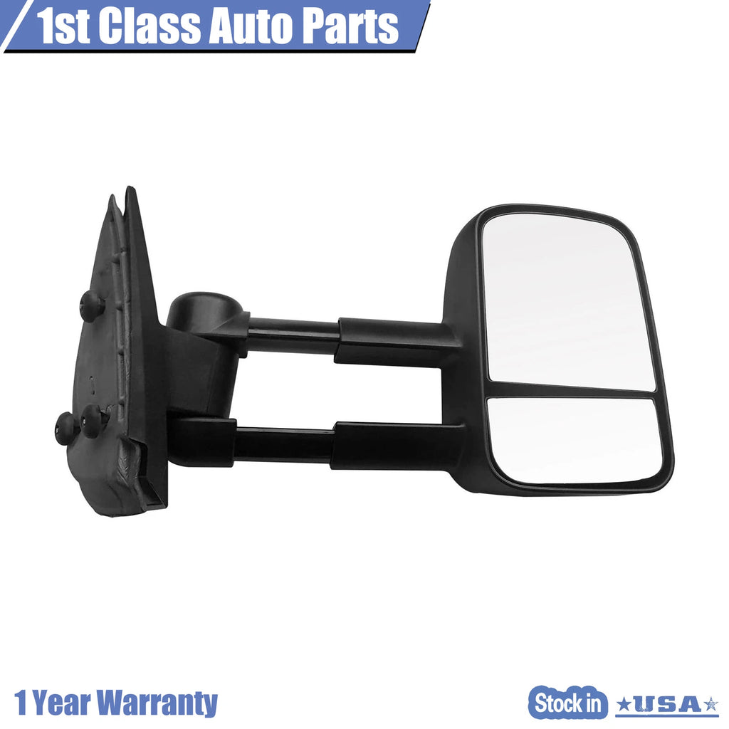Right Manual Towing Mirror for Chevrolet Silverado GMC Sierra 1500 (2007–2013)