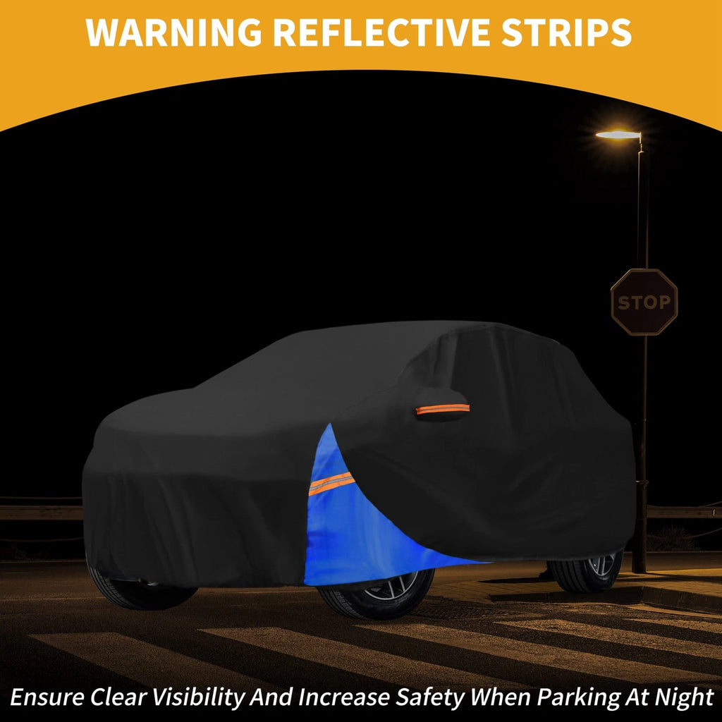 Waterproof Car Cover for Nissan Juke (2001–2023) Black Blue 210D-PU