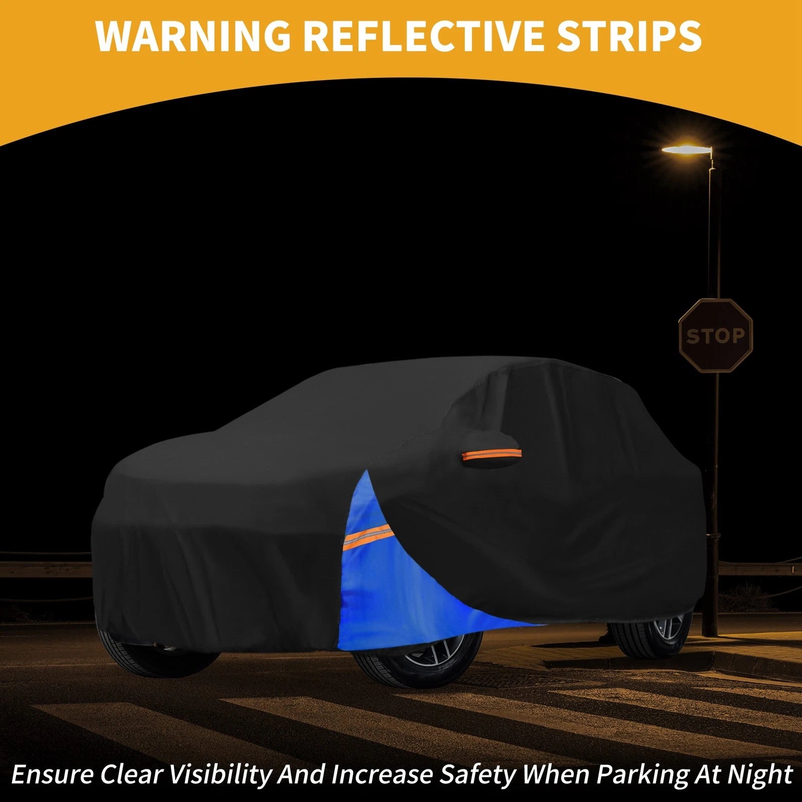Waterproof Car Cover for Nissan Juke (2001–2023) Black Blue 210D-PU