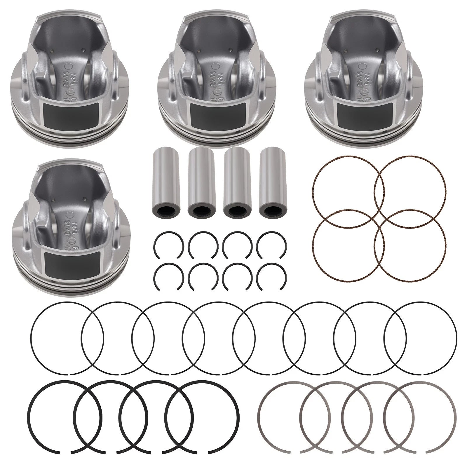 Set of 4 Pistons & Rings Kit for Chevy Cruze Sonic Trax Encore (2011–2021)