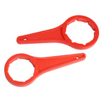 2X Red Plastic Lid Opener Wrench Set for Professional Drum Handling