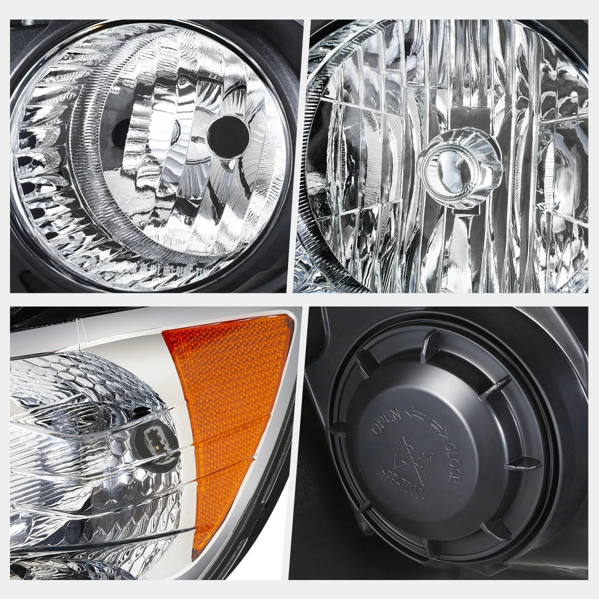 Left Driver Side Headlight Lamp for Chevy Sonic (2012–2016) OE Style Black Bezel