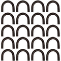 20Pk Weld-On D-Rings for Truck Trailer (1/2" Thick, 3"x2") TL20012