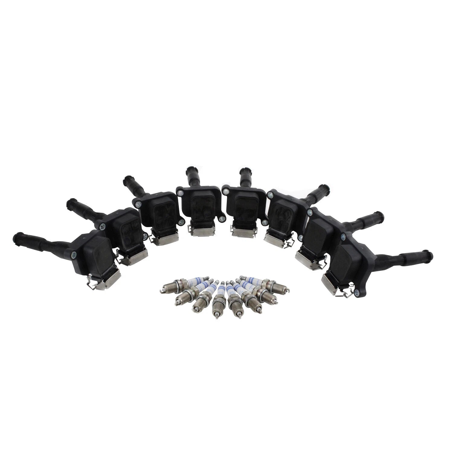 Set of 8 Ignition Coils & 8 Double Platinum Spark Plugs for BMW 4.4 V8 M62 (1996–2003)