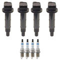 Set of 4 Ignition Coils & Spark Plugs for Toyota Camry RAV4 Solara (L4)