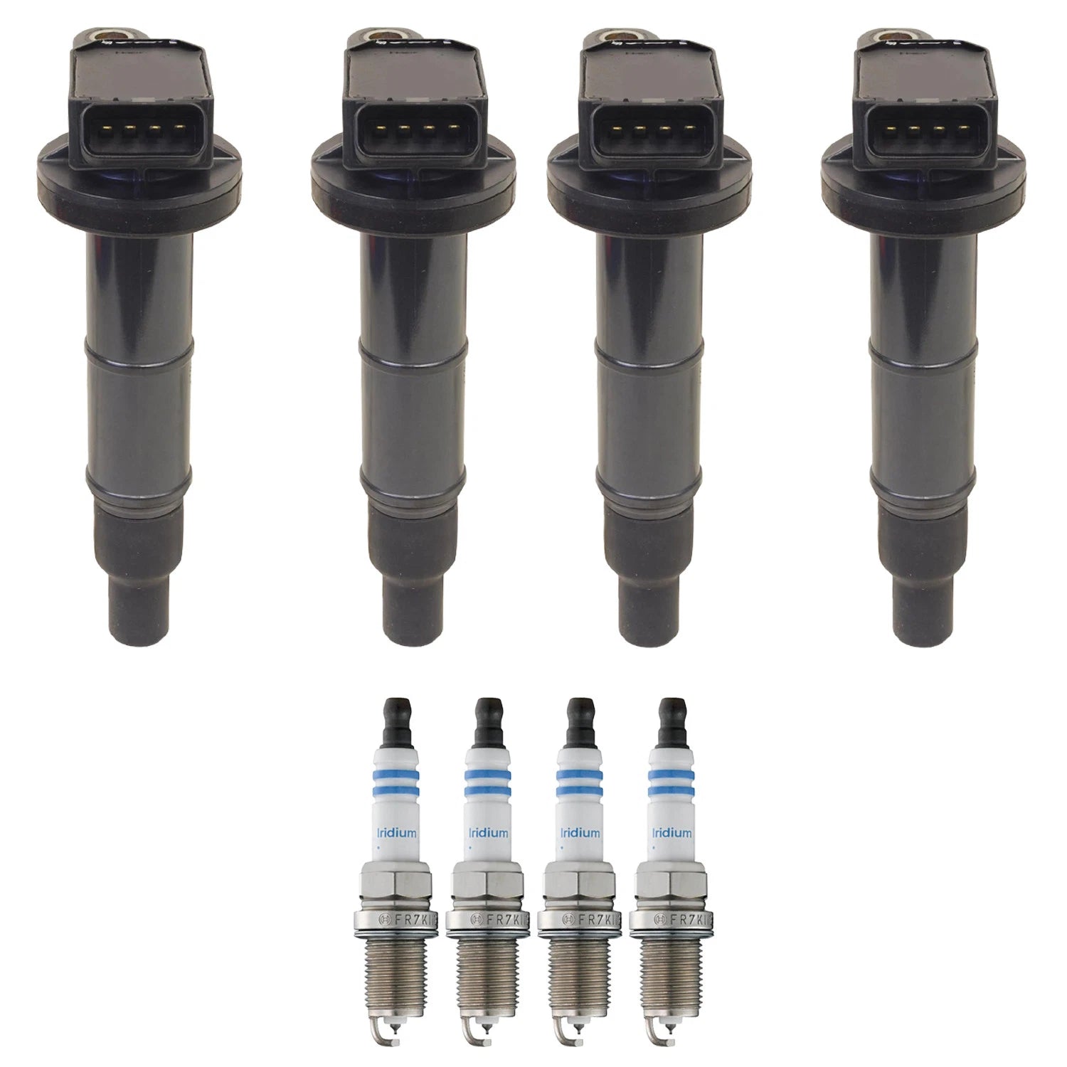 Set of 4 Ignition Coils & Spark Plugs for Toyota Camry RAV4 Solara (L4)