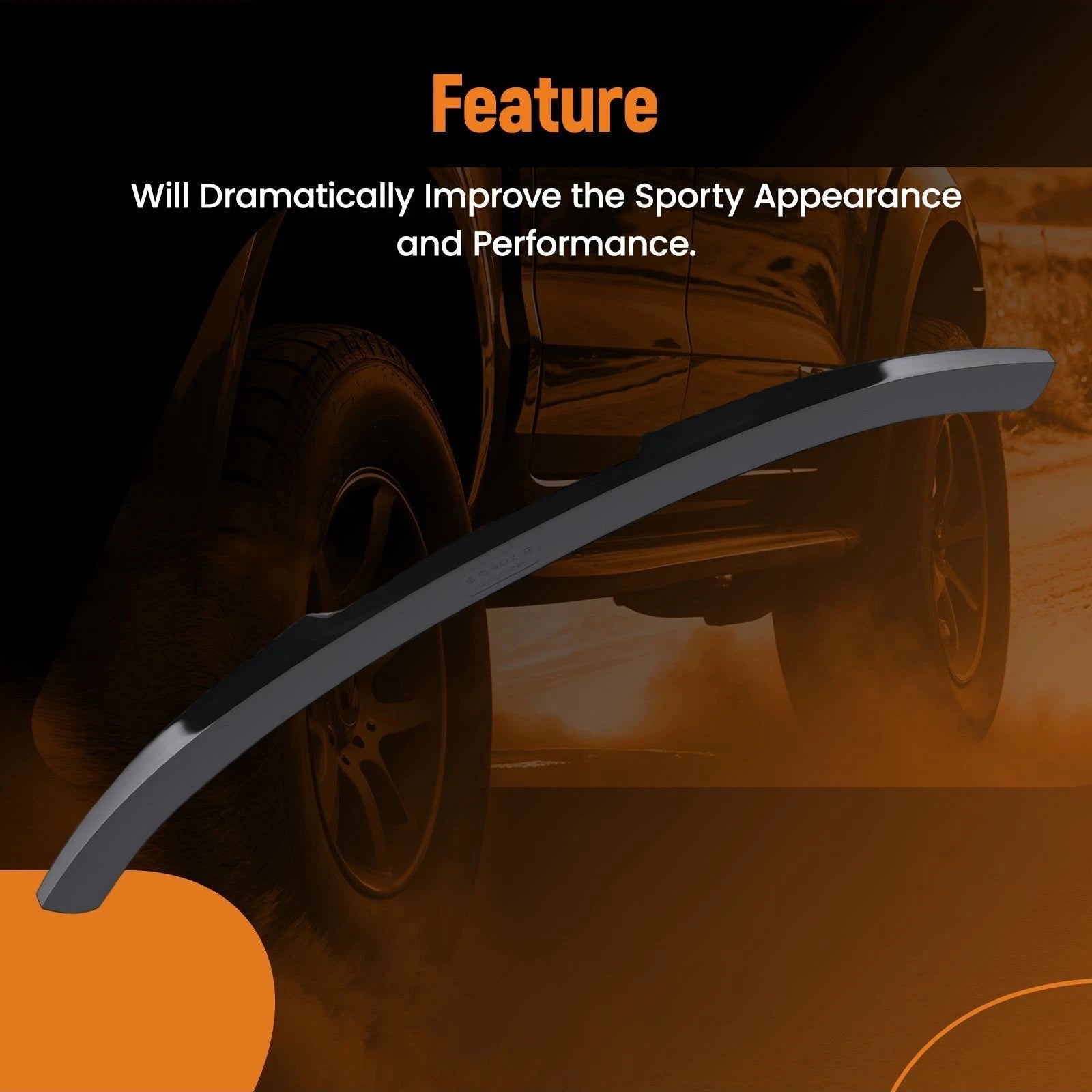 Glossy Black Rear Wing Trunk Spoiler for Honda Civic Sedan (2016–2021)
