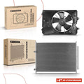 AC condenser and cooling fan assembly kit for Honda Ridgeline (2009–2014)