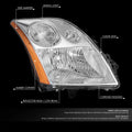 Right Side Chrome Housing Headlight Lamp for Nissan Sentra 2007–2009