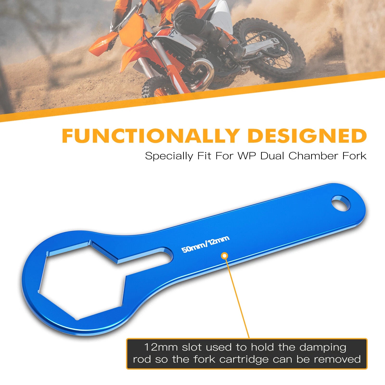 Fork Cap Wrench Tool for Husqvarna TE 125 250 300 TE250i TE300i (2014–2022)