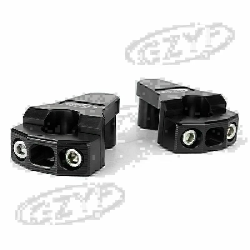 2X 7/8" CNC Handlebar Mount Clamp Riser for Honda Yamaha Suzuki Kawasaki BMW
