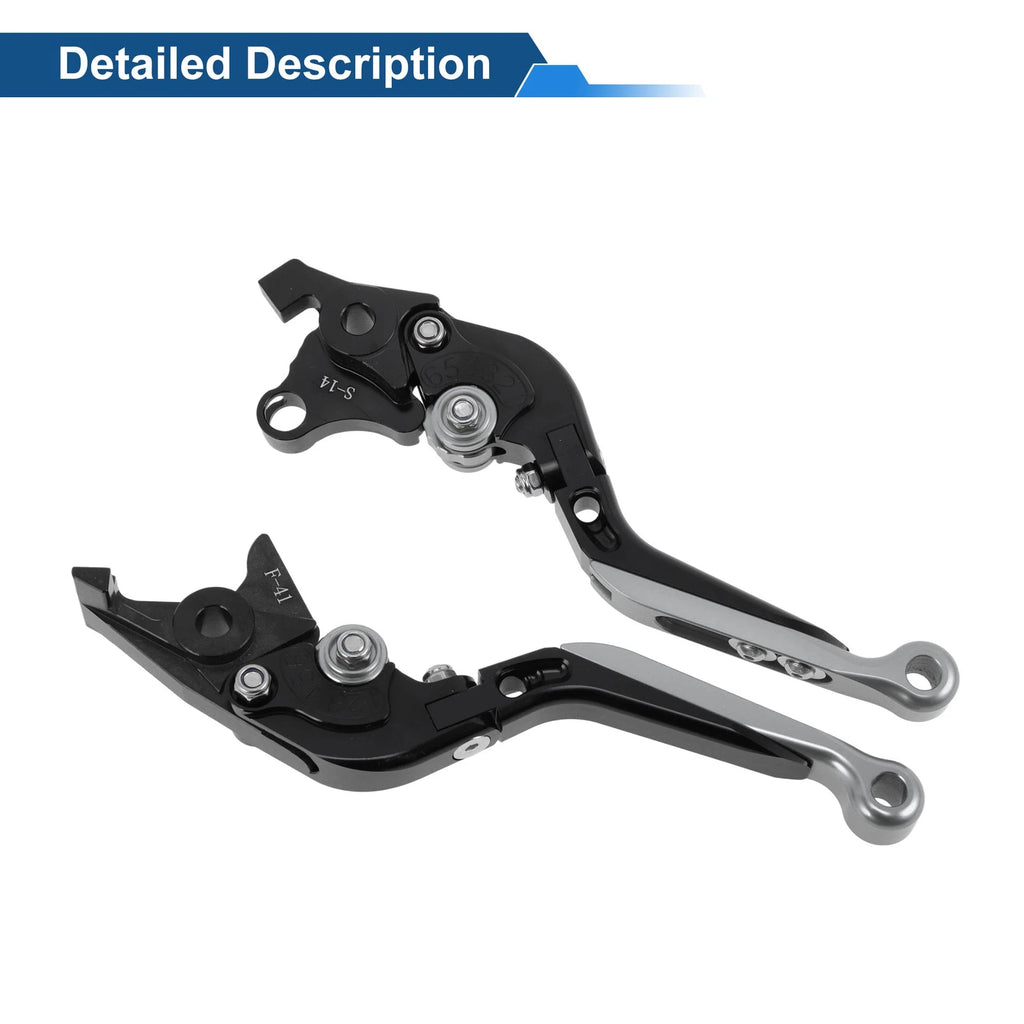 Short Long Brake Clutch Levers for Suzuki Hayabusa GSXR1300 (2008–2020) Black Titanium