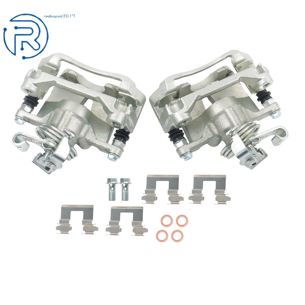 Set of 2 Brake Calipers with Bracket for Buick Chevy Uplander Pontiac Saturn 