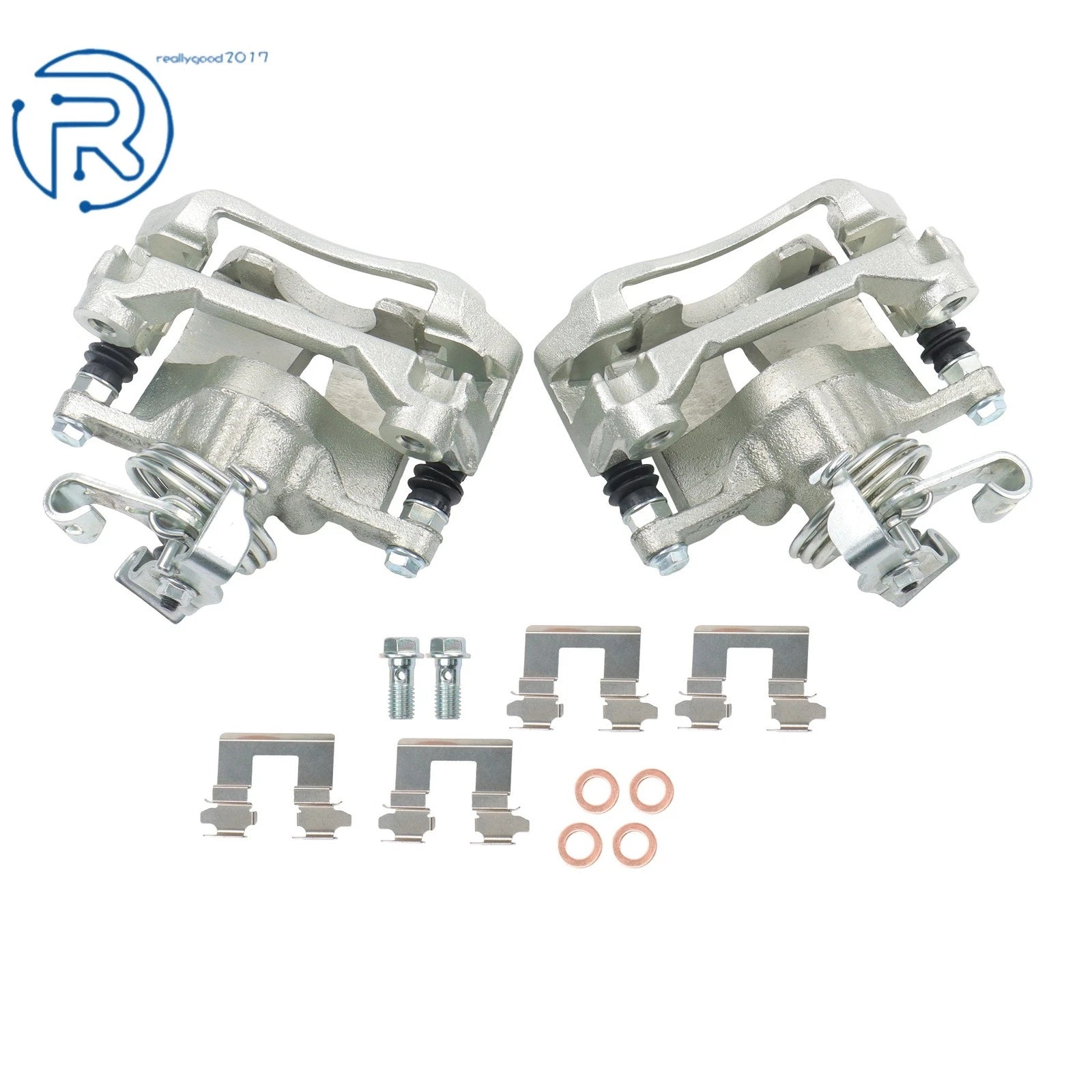 Set of 2 Brake Calipers with Bracket for Buick Chevy Uplander Pontiac Saturn 