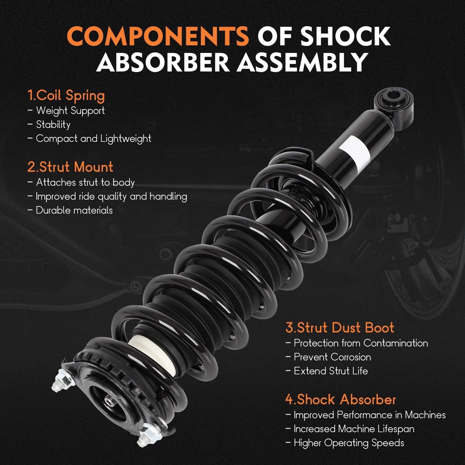 2X Rear Quick Complete Struts & Coil Spring Assembly for Subaru Outback (2005-2009)