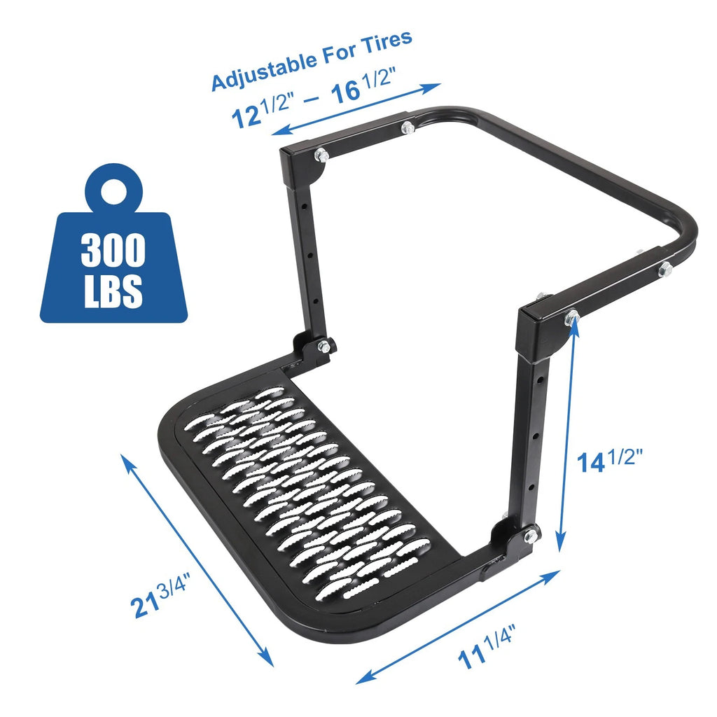 Universal Tire Step for Pickup Truck SUV (Adjustable, 300 lbs Max)