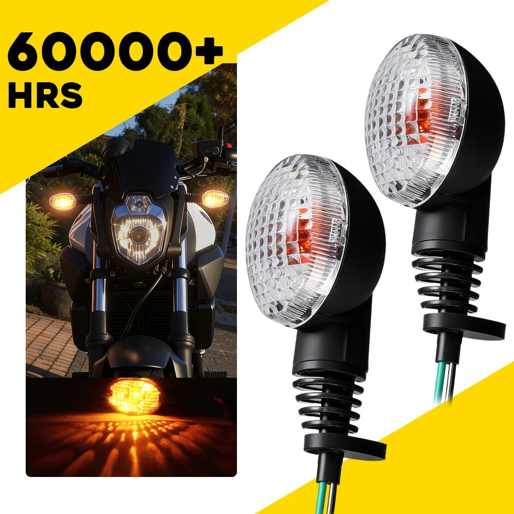 Pair of Turn Signal Lamps for Kawasaki Vulcan S 650 (2015–2024) Clear