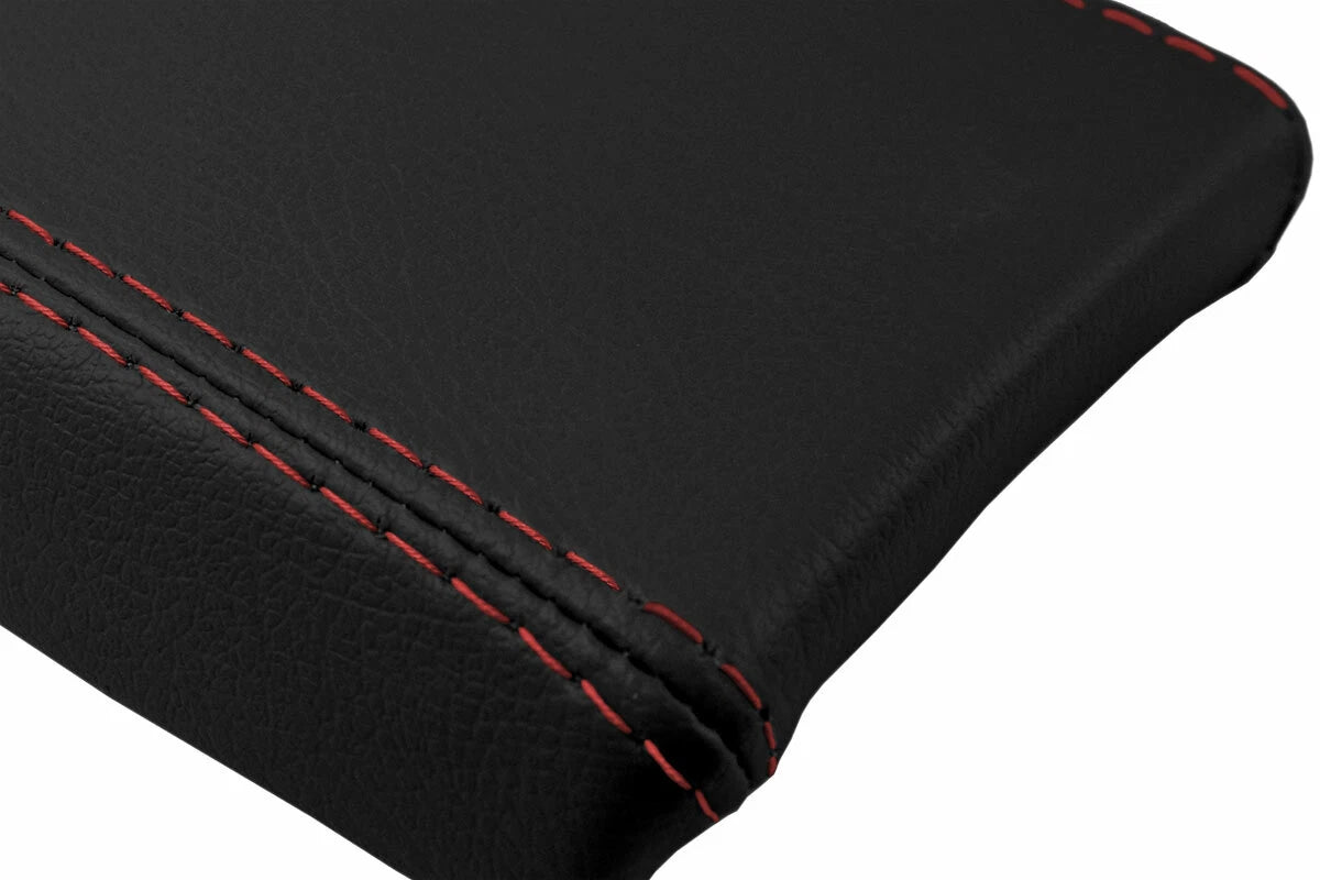 Console Lid Cover for Ford F150 (2004–2008) - Leather, Red Stitch