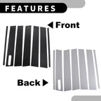 7pcs Car Pillar Window Trim Cover for Ford Explorer (2002–2010) Black Carbon Fiber