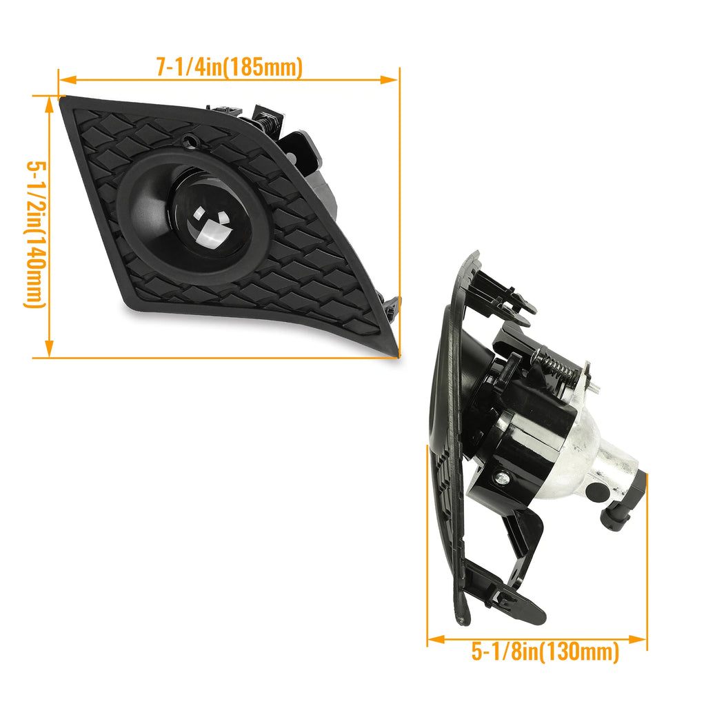 Fog Lights Set for Lexus IS250 IS350 F-Sport (2014–2016) w/Switch Harness Bulbs