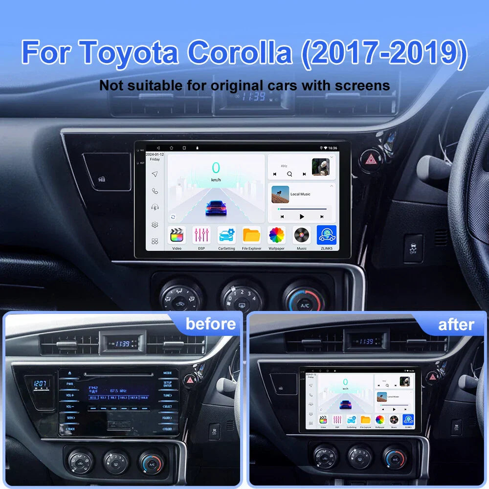 9" Wireless CarPlay Android Auto Head Unit for Toyota Hiace (2019-2024)