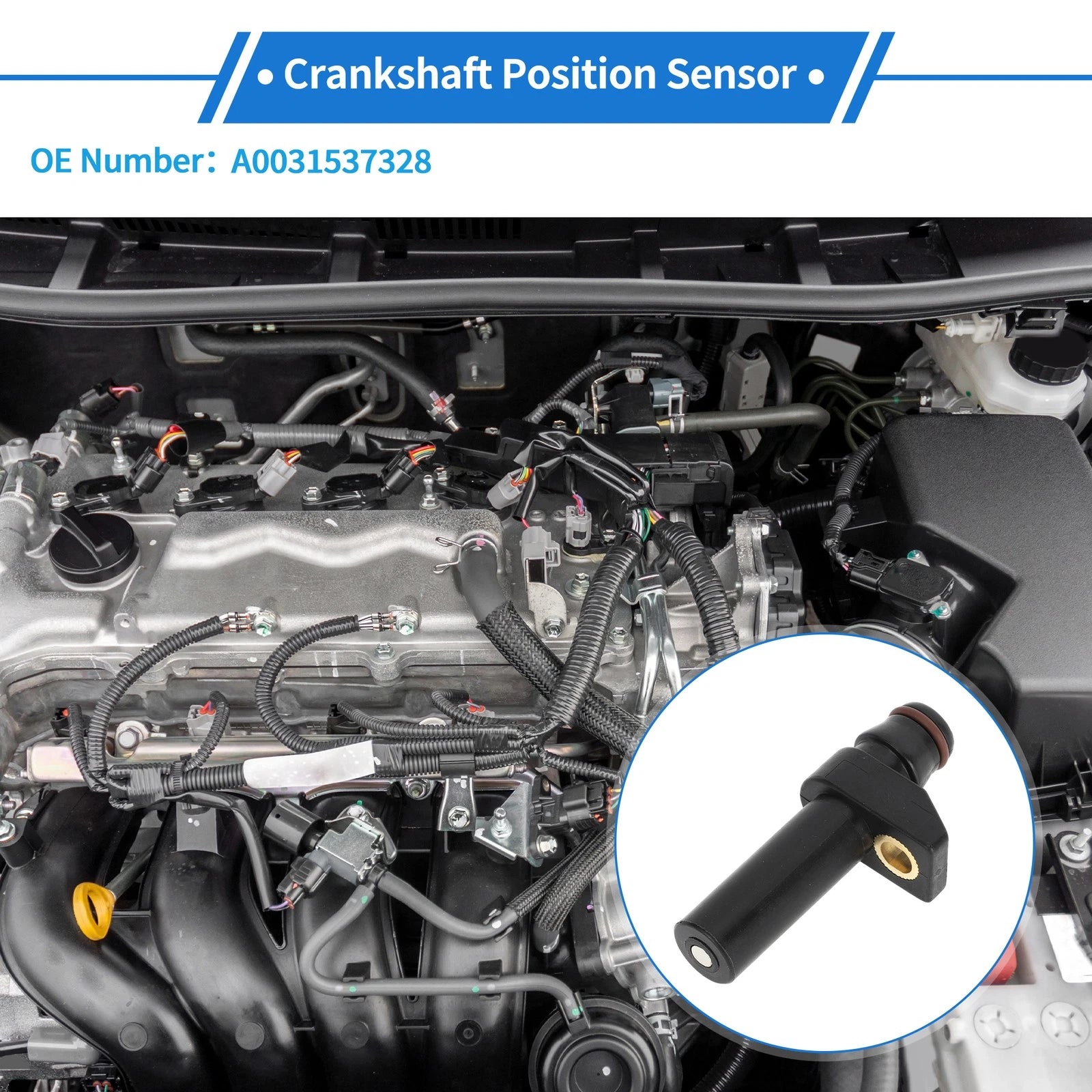 Crankshaft Position Sensor for Mercedes-Benz W210 E280 (1996–1997) No.A0031537328