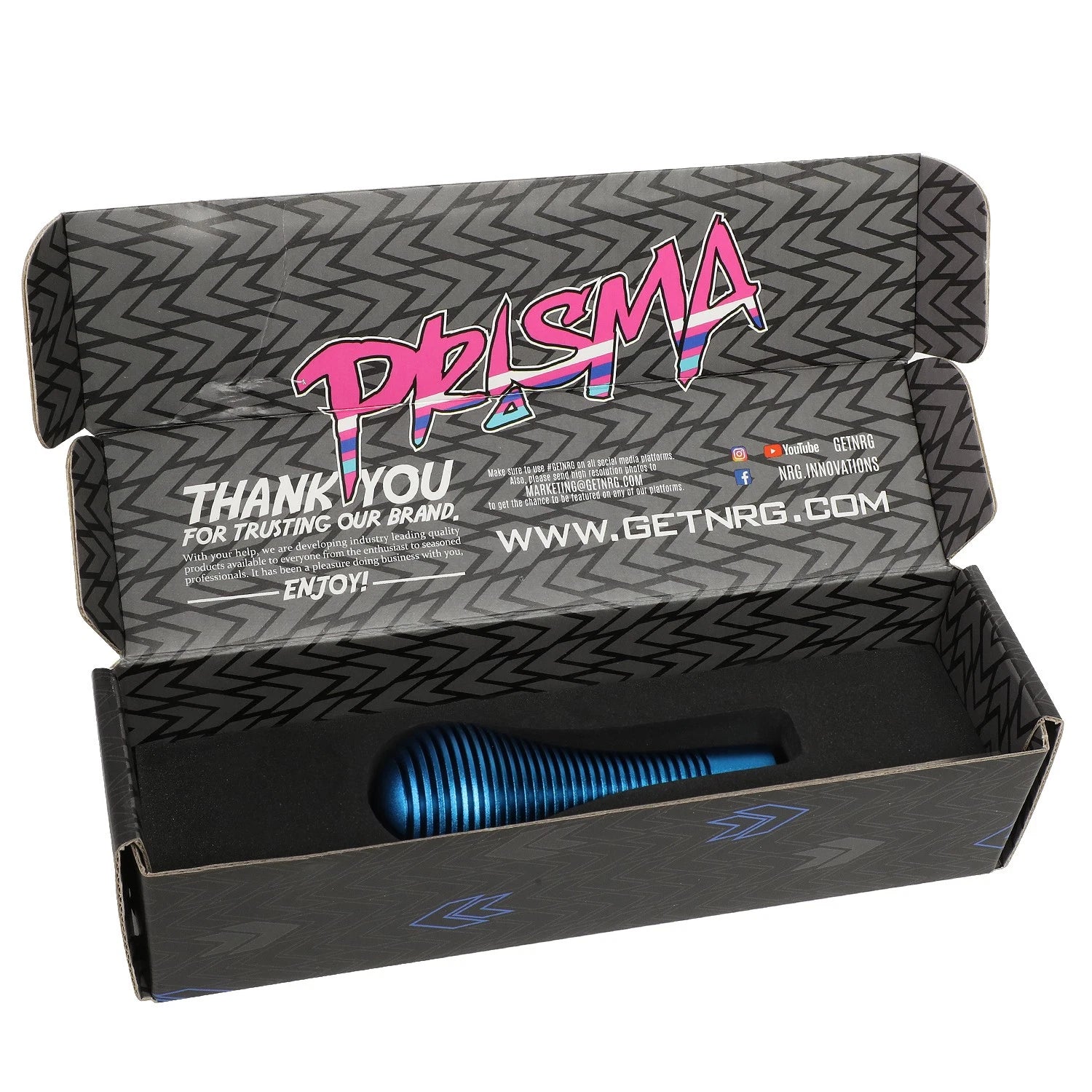 NRG 115mm Blue Heat Sink Bubble Head Shift Knob for Universal Vehicles (2010–2023)