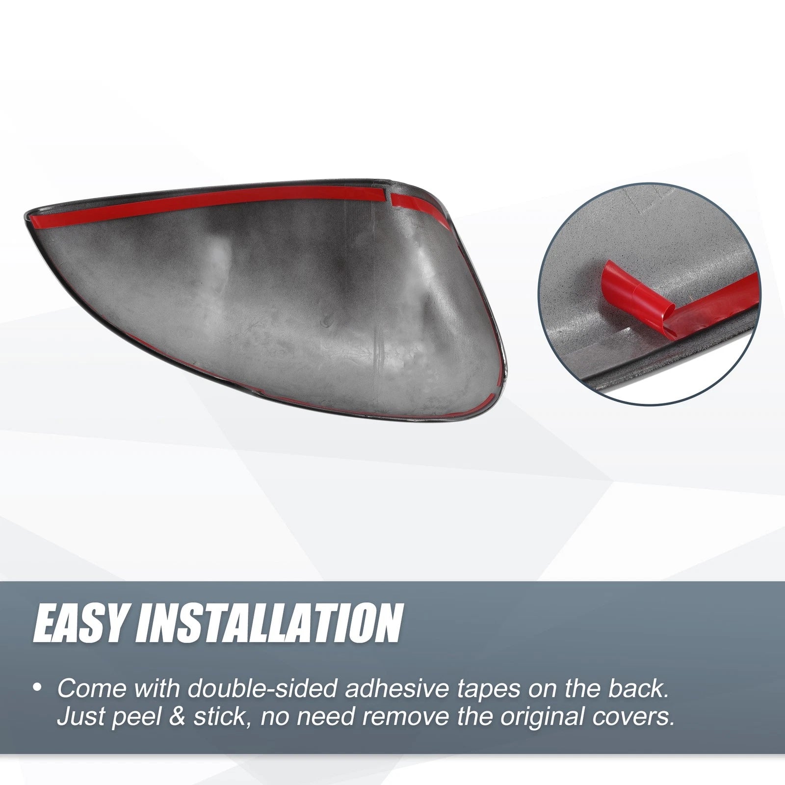 1 Pair Rearview Mirror Cover Overlay Gloss Black for Honda Accord (2018–2021)