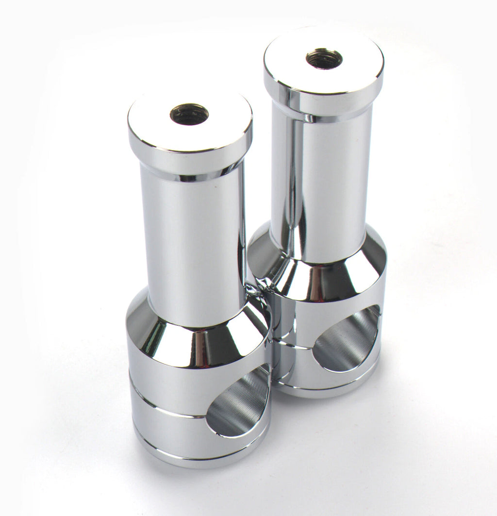 Chrome Round 6" Rise Mount for DNA Paughco Springer Handlebar (Riser)