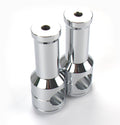 Chrome Round 6" Rise Mount for DNA Paughco Springer Handlebar (Riser)